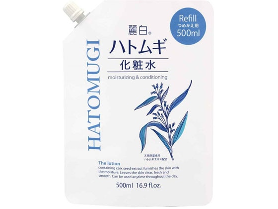 熊野油脂 麗白 ハトムギ化粧水 詰替 500ml 1個（ご注文単位1個)【直送品】