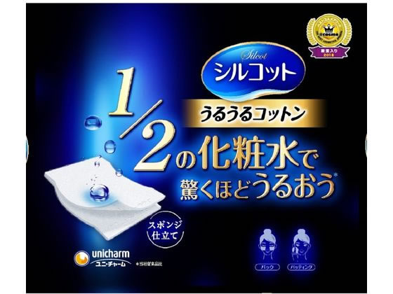 ユニ・チャーム シルコット うるうるコットン スポンジ仕立て 40枚 1箱（ご注文単位1箱)【直送品】