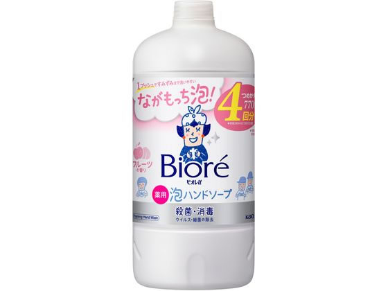 KAO ビオレu 泡ハンドソープ フルーツの香り 詰替用 770ml 1本（ご注文単位1本)【直送品】