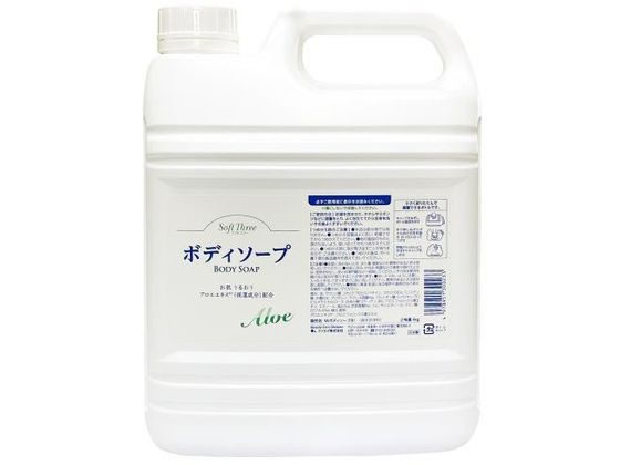 ミツエイ ソフトスリーボディソープアロエ大容量 4Kg 1個（ご注文単位1個)【直送品】