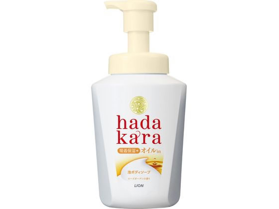 ライオン hadakara泡ボディソープオイルイン本体530ml 1本（ご注文単位1本)【直送品】