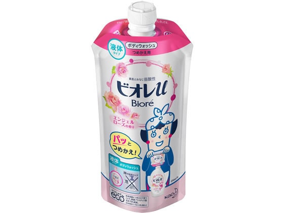 KAO ビオレu エンジェルローズの香り つめかえ用 340ml 1個（ご注文単位1個)【直送品】