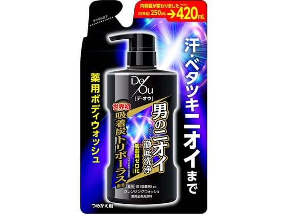 ロート製薬 デ・オウ 薬用クレンジングウォッシュ つめかえ用 420ml 1個（ご注文単位1個)【直送品】