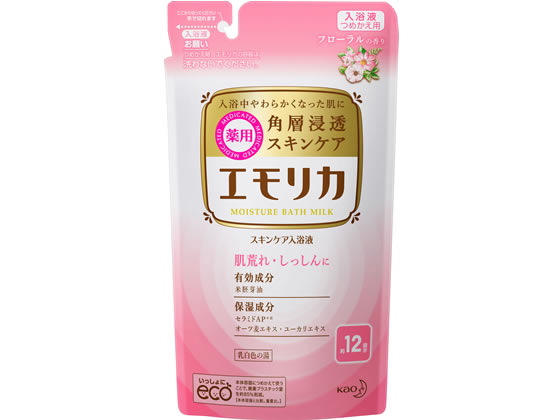 KAO エモリカ 薬用スキンケア入浴液 フローラルの香り 詰替用 360ml 1個（ご注文単位1個)【直送品】