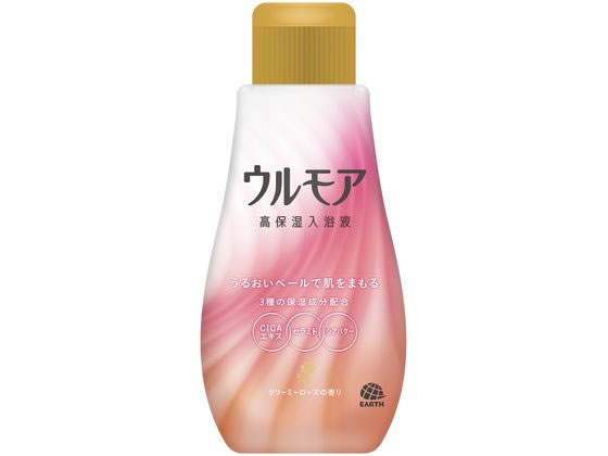 アース製薬 ウルモア 高保湿入浴液 クリーミーローズ 本体 600ml 1個（ご注文単位1個)【直送品】