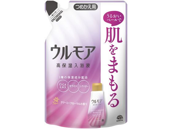 アース製薬 ウルモア 高保湿入浴液 クリーミーフローラル 詰替 480ml 1個（ご注文単位1個)【直送品】