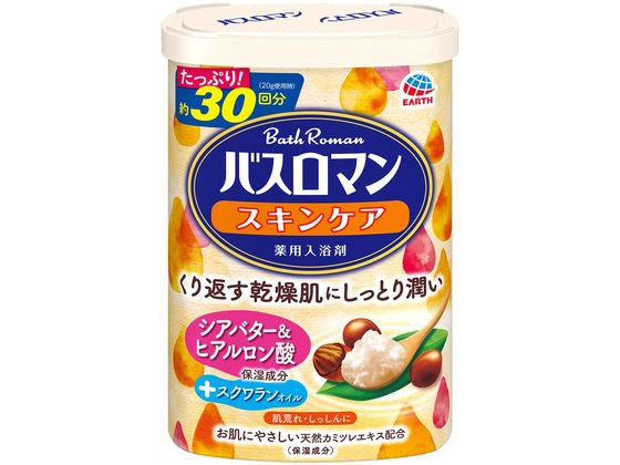 アース製薬 バスロマン スキンケア シアバター&ヒアルロン酸 600g 1個（ご注文単位1個)【直送品】