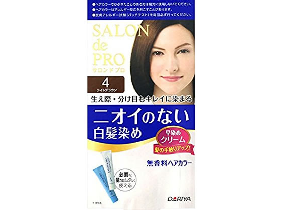 ダリヤ サロン ド プロ 無香料ヘアカラー 早染めクリーム 白髪用 4 1個（ご注文単位1個)【直送品】