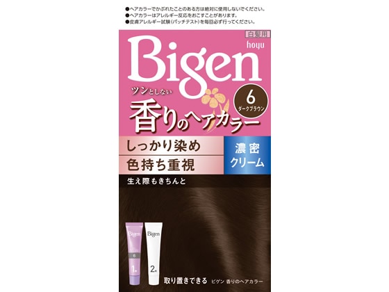 ホーユー ビゲン 香りのヘアカラークリーム 6 ダークブラウン 1個（ご注文単位1個)【直送品】