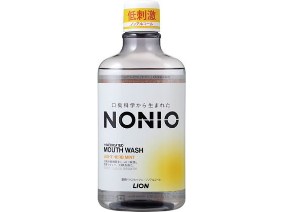 ライオン NONIO マウスウォッシュ 600ml ノンアルコール ライトハーブミント 1本（ご注文単位1本)【直送品】