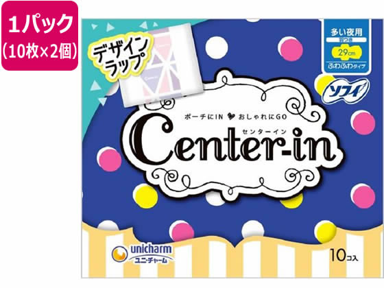 ユニ・チャーム センターイン ふわふわ 多い夜 羽付 10枚×2個 1パック（ご注文単位1パック)【直送品】