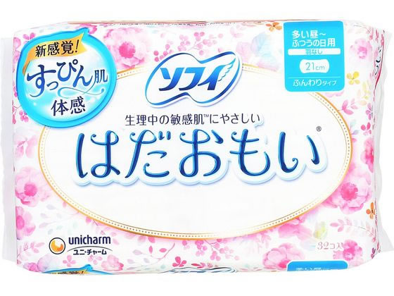 ユニチャーム ソフィはだおもい ふつうの日用 羽なし 32枚 1パック（ご注文単位1パック)【直送品】