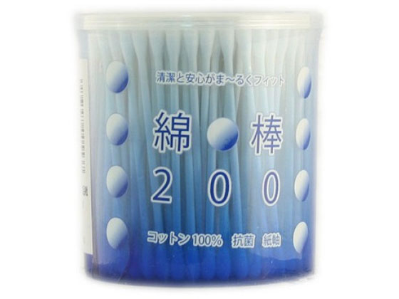 平和メディク 綿棒 200本 円筒ケース入り 1個（ご注文単位1個)【直送品】