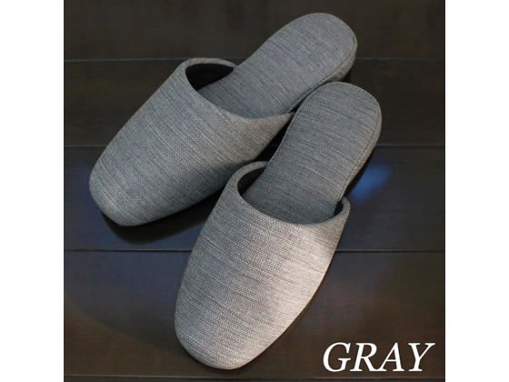 ストロング 生地の様なビニールスリッパ M GRAY 10-5-155-05 1足（ご注文単位1足)【直送品】