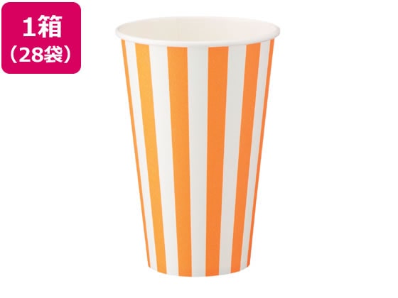 東罐興業 紙コップ ストライプ 360ml 50個 28袋 31-261-301 1箱（ご注文単位1箱)【直送品】