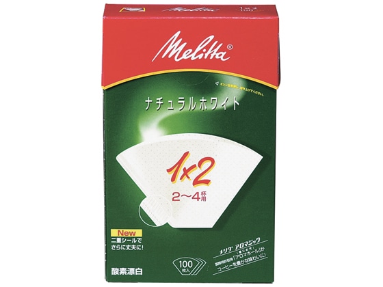 メリタ ペーパーフィルター ナチュラルホワイト 1x2G 100枚入 1箱（ご注文単位1箱)【直送品】