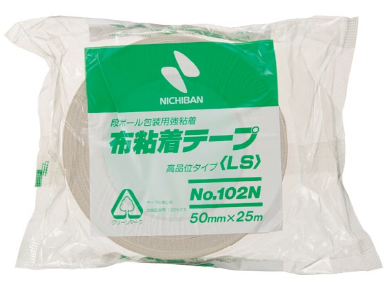 ニチバン 布粘着テープ 黄土 50mm×25m 30巻 102N7-50 1箱（ご注文単位1箱)【直送品】