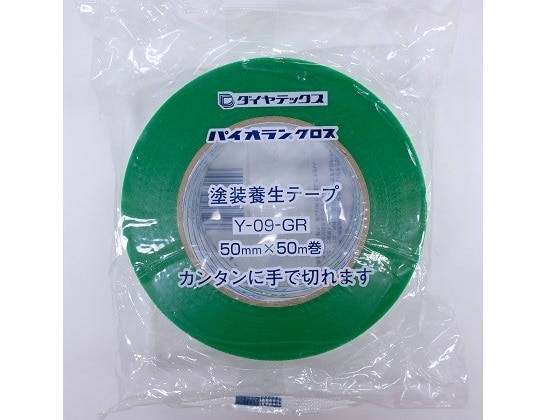 ダイヤテックス パイオラン 塗装養生用 50mm×50m グリーン Y-09-GR 1巻（ご注文単位1巻)【直送品】