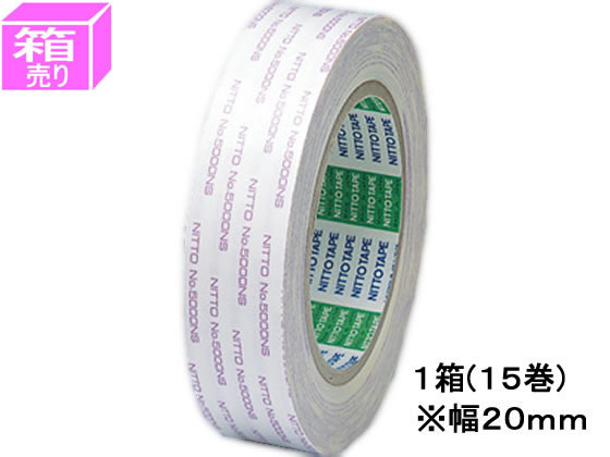 ニトムズ 再剥離一般両面テープ 幅20mm×20m 15巻 J1370 1箱（ご注文単位1箱)【直送品】