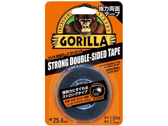 呉工業 ゴリラ両面テープ 25.4mm×1.52m ストロング NO.1779 1巻（ご注文単位1巻)【直送品】