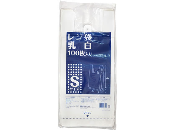 伊藤忠 レジ袋 乳白 S 100枚 IRLM-WS 1パック（ご注文単位1パック)【直送品】