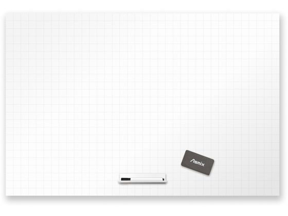 アスカ 抗菌ホワイトマグネットシート LL 暗線 900×600mm AWM08 1枚（ご注文単位1枚)【直送品】