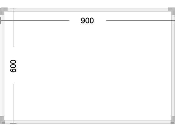 サンケーキコム eeホワイトボード無地タイプ 900×600mm EWS-90B 1枚（ご注文単位1枚)【直送品】