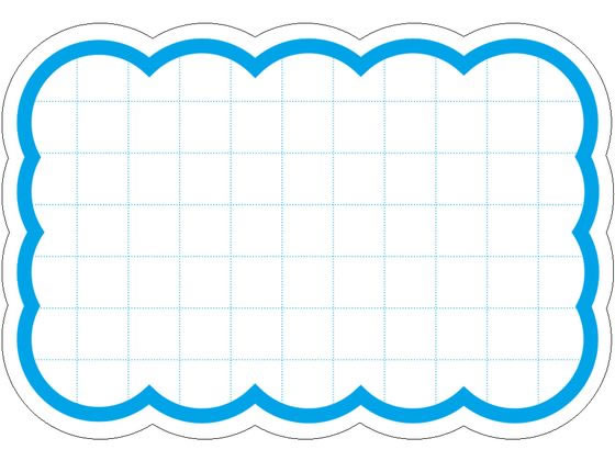 タカ印 抜き型カード 波四角 特大 ブルー 30枚 16-4491 1袋（ご注文単位1袋)【直送品】
