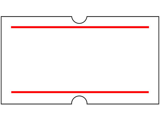共和 ハンドラベラー専用ラベル 1L 上下赤2本線 10巻 LG-112 1束（ご注文単位1束)【直送品】