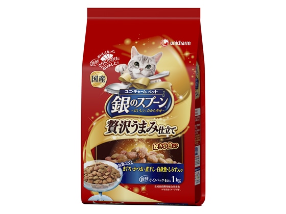 ユニ・チャームペットケア 銀のスプーンお魚づくし 1.0kg 1袋（ご注文単位1袋)【直送品】