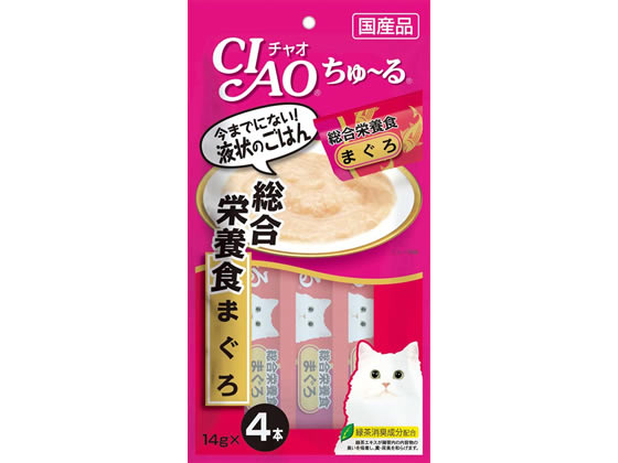 いなば CIAO ちゅーる 総合栄養食 まぐろ 14g×4本 1パック（ご注文単位1パック)【直送品】