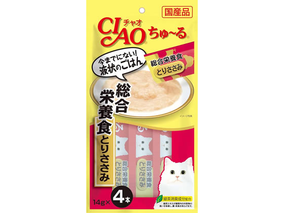 いなば CIAO ちゅーる総合栄養食 とりささみ 14g×4本 1パック（ご注文単位1パック)【直送品】