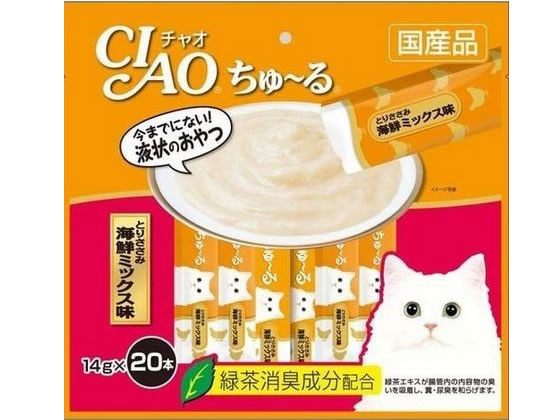 いなば CHAO ちゅーる とりささみ 海鮮ミックス 20本 1パック（ご注文単位1パック)【直送品】