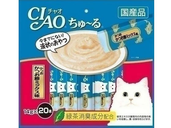 いなば CHAO ちゅーる かつお かつお節ミックス 20本 1パック（ご注文単位1パック)【直送品】