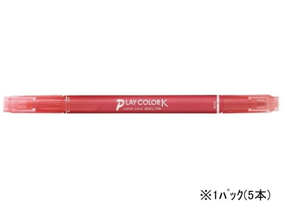 トンボ鉛筆 プレイカラーK チェリーピンク 5本 WS-PK77 1パック（ご注文単位1パック）【直送品】