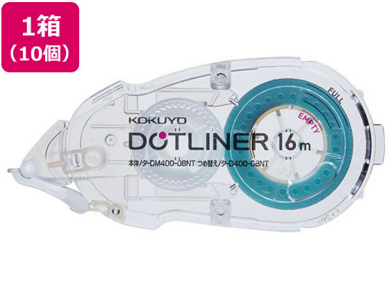 コクヨ ドットライナー しっかり貼るタイプ詰替用テープ16m透明10個 1箱（ご注文単位1箱）【直送品】