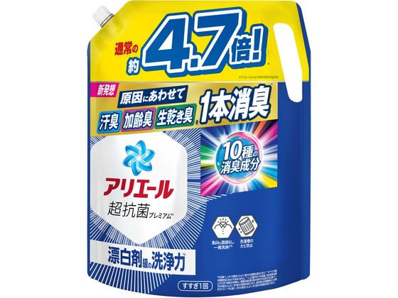 P&G アリエールジェル詰替 超ウルトラジャンボサイズ 1.91kg 1個（ご注文単位1個）【直送品】