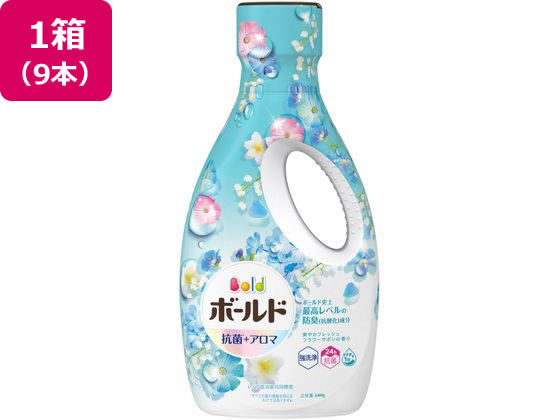 P&G ボールドジェル フラワーサボンの香り 本体 640g 9本 1箱（ご注文単位1箱）【直送品】