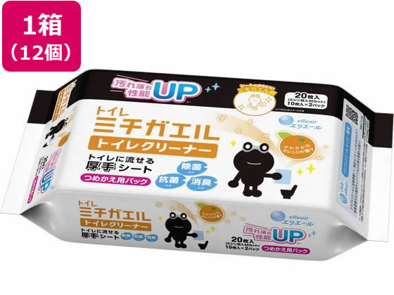 大王製紙 エリエール ミチガエルトイレクリーナー つめかえ用 20枚 12個 1箱（ご注文単位1箱）【直送品】