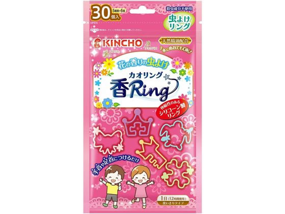 金鳥 虫よけ カオリング ピンク 30個入(5種類×6個) 1パック（ご注文単位1パック）【直送品】