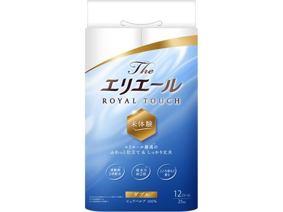 大王製紙 エリエール Theエリエール トイレットティシュー ダブル 12ロール 1パック（ご注文単位1パック）【直送品】