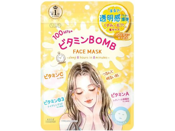 コーセーコスメポート クリアターン ビタミンBOMBマスク 7枚 1個（ご注文単位1個）【直送品】