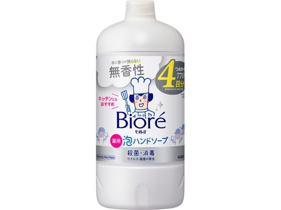 KAO ビオレu 泡ハンドソープ 無香性 詰替用 770ml 1個（ご注文単位1個）【直送品】