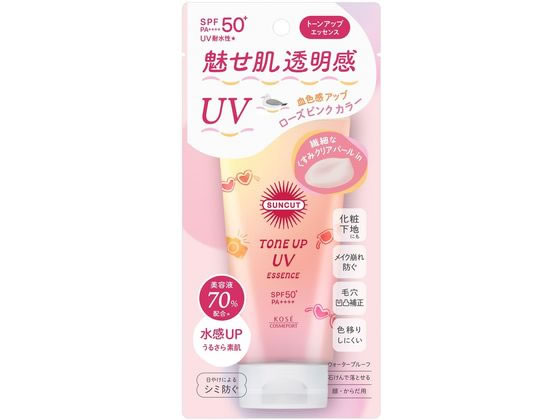 コーセーコスメポート サンカット トーンアップ UVエッセンス ローズピンク 80g 1個（ご注文単位1個）【直送品】