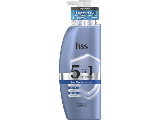 P&G h&s 5in1 クールクレンズシャンプー ポンプ 340g 1本（ご注文単位1本）【直送品】