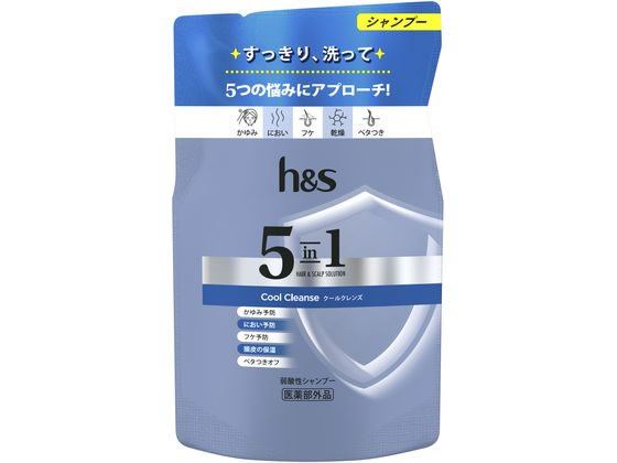 P&G h&s 5in1 クールクレンズシャンプー 替 290g 1パック（ご注文単位1パック）【直送品】