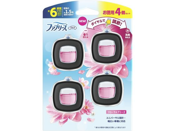 P&G ファブリーズ クルマ イージークリップ フローラルブリーズ 4個 1パック（ご注文単位1パック）【直送品】