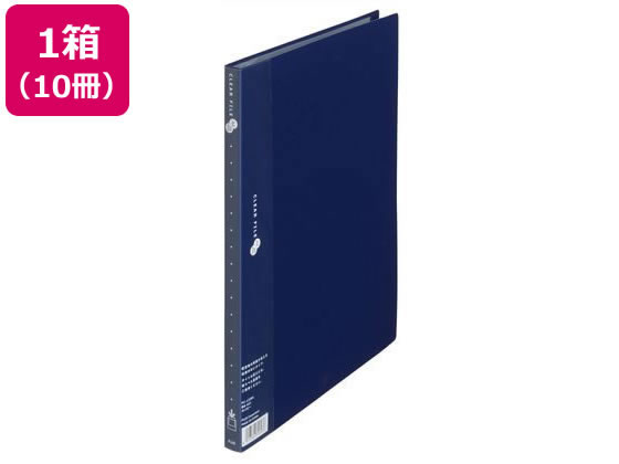 プラス クリアーファイル スーパーエコノミー A4 ネイビー 88-421 10冊 1箱（ご注文単位1箱）【直送品】