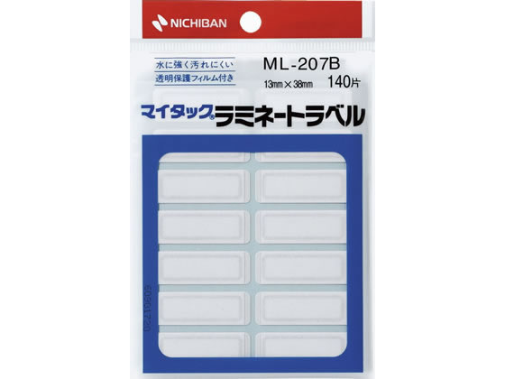 ニチバン マイタックラミネートラベル青13×38 14片×10シート ML-207B 1袋（ご注文単位1袋）【直送品】