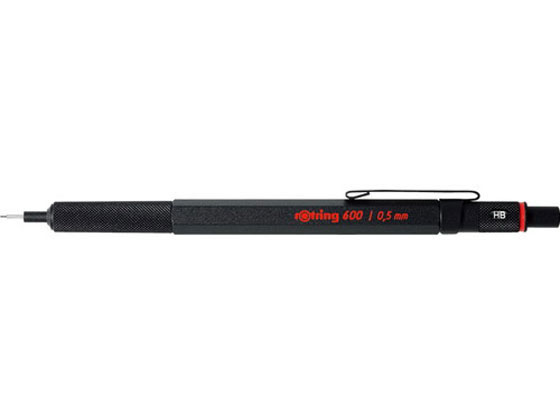 ロットリング rOtring 600 メカニカルペンシル ブラック 0.5mm 1904443 1本（ご注文単位1本）【直送品】